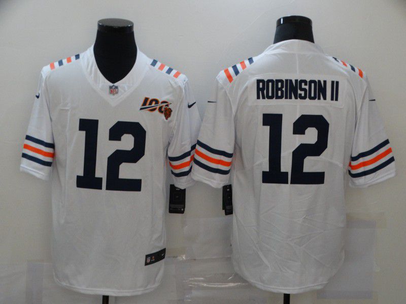 Men Chicago Bears 12 Robinson ii White Nike Vapor Untouchable Limited 2020 NFL Nike Jerseys